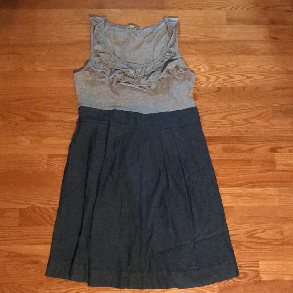 Gray and Navy Summer Dress